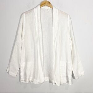 CP SHADES White Linen Blazer